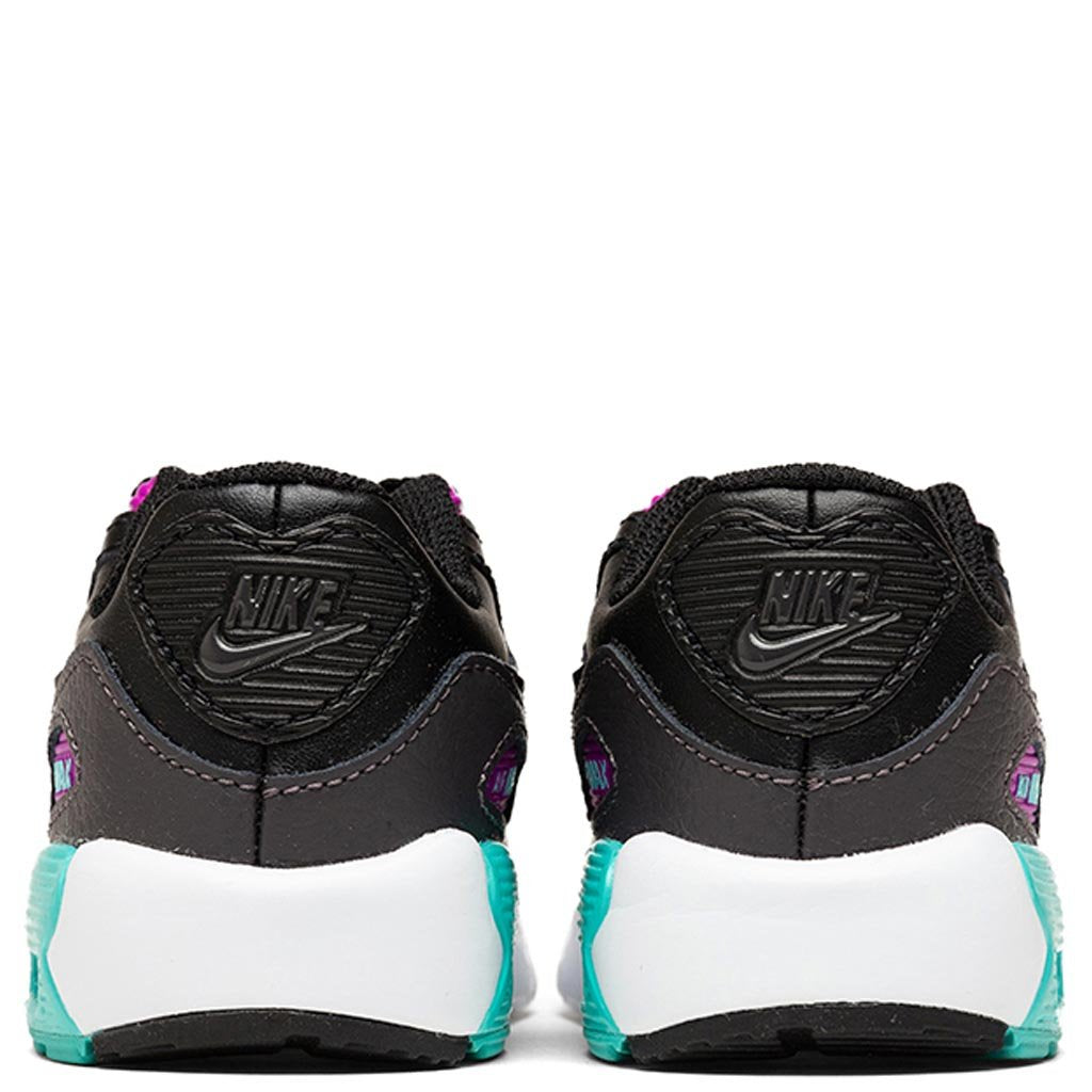 Toddler Air Max 90 Leather - Black/Metallic Dark Grey/Thunder Grey