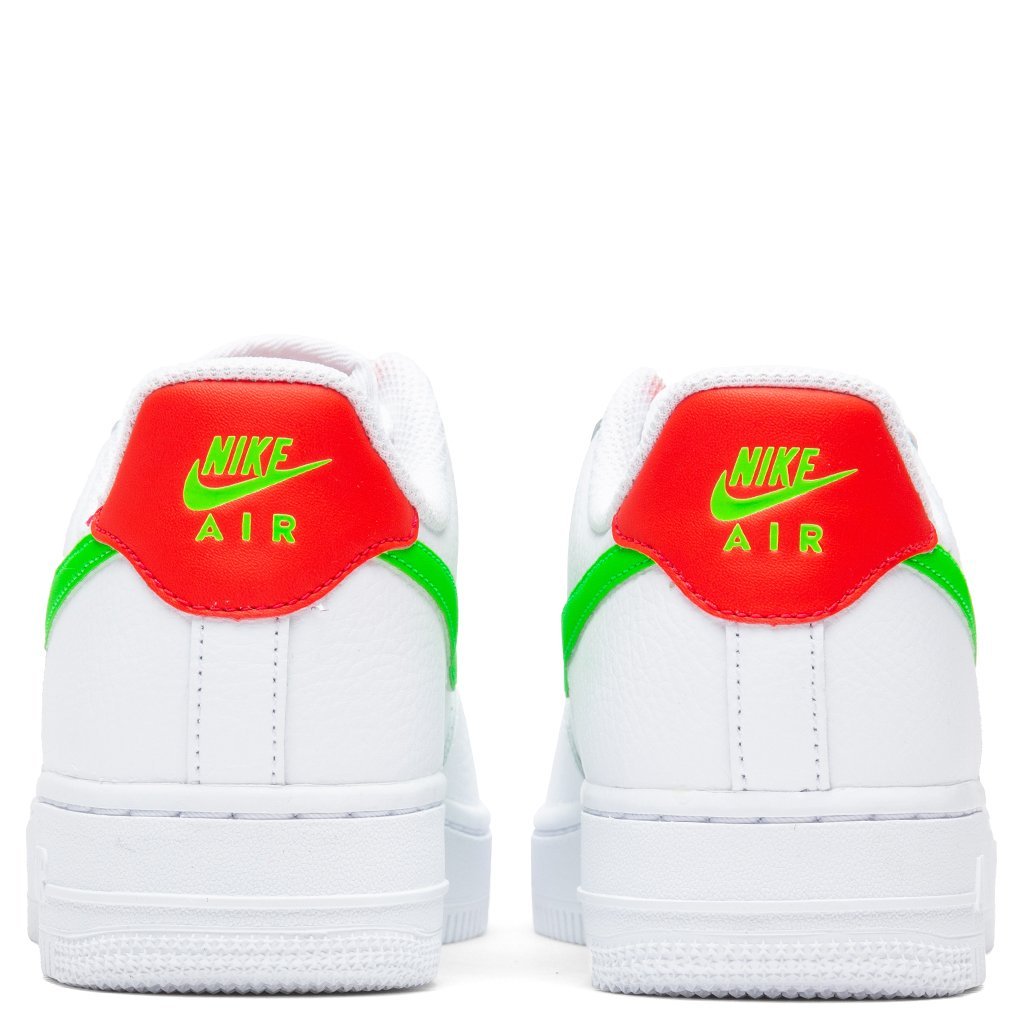 Women's Air Force 1 '07 - White/Laser Crimson/Green Strike