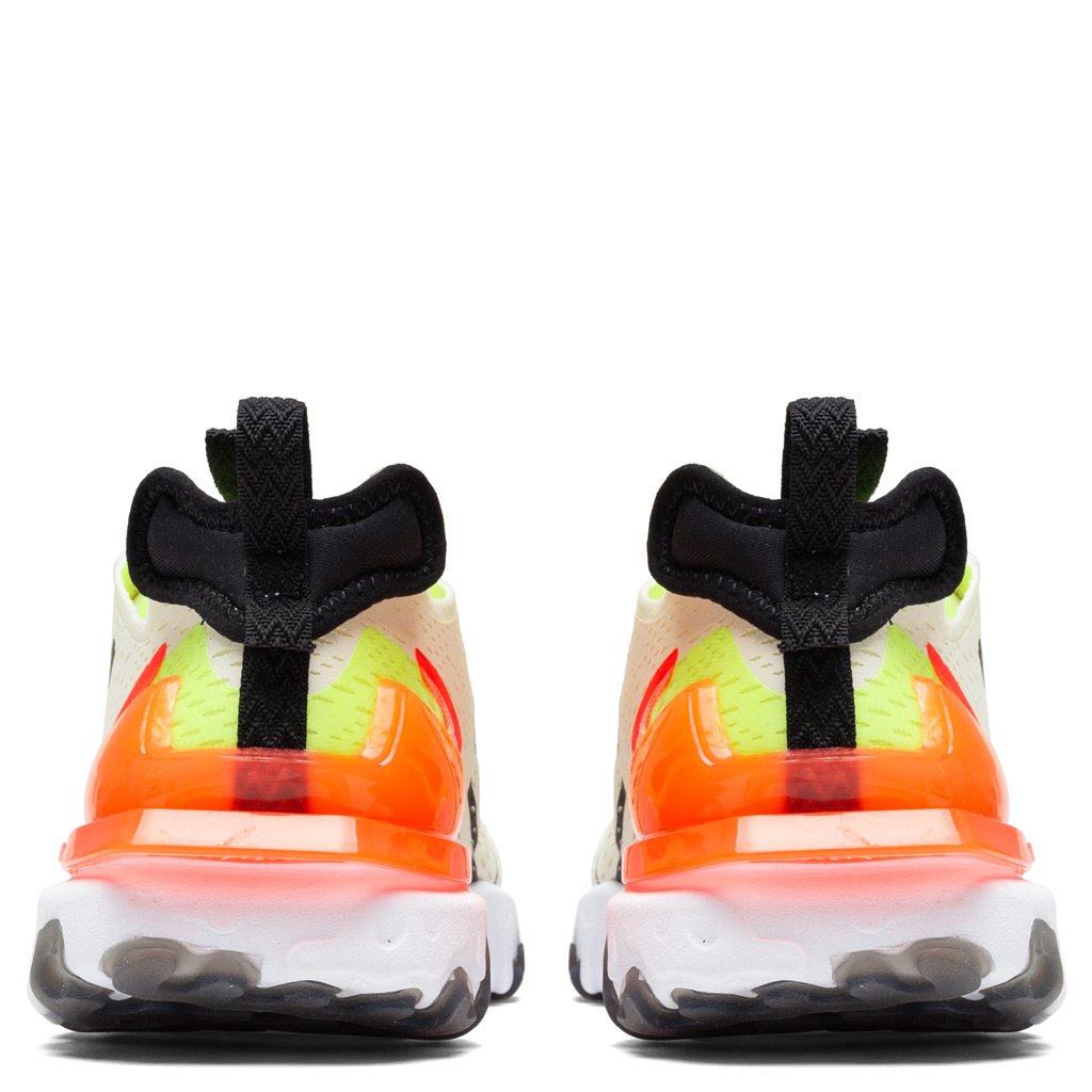 Women's React Vision - Pale Ivory/Black/Volt/Laser Crimson