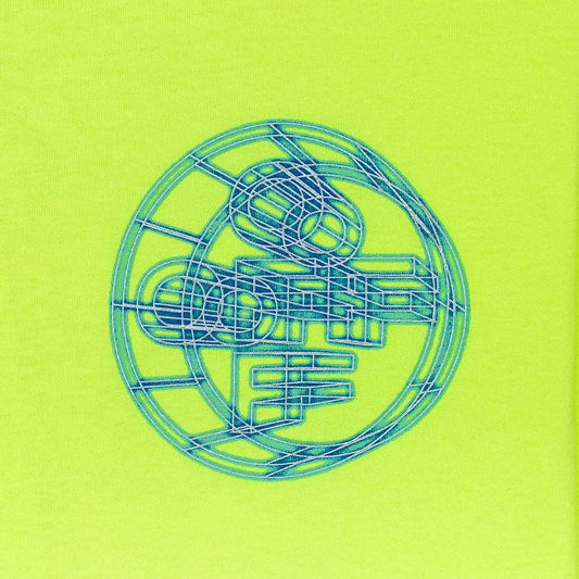 3D Crossed Off Over Mock Neck - Fluorescent Yellow