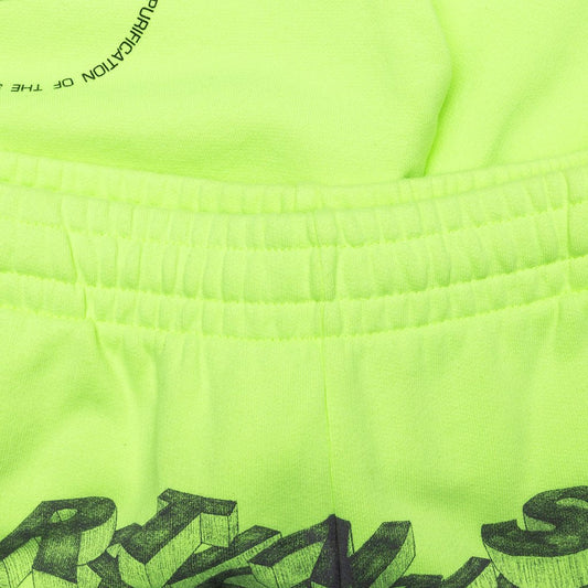 3D Pencil Sweatshorts - Fluorescent Yellow