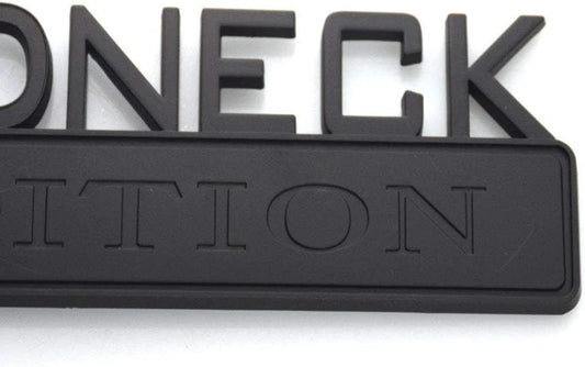 2pcs REDNECK EDITION CAR EMBLEM Chrome Badge 3D Sticker Decal (Matte Black)