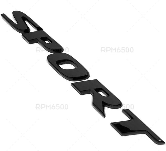 1PC Sport Rear Trunk Lid Letter Logo 3D Badge Emblem Nameplate (Gloss Black)