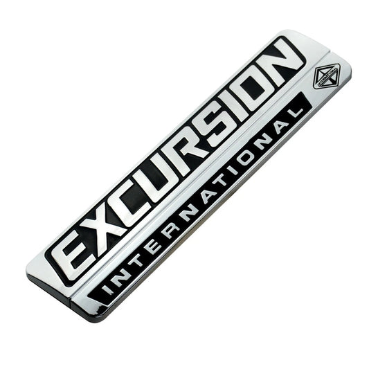 Chrome Black Front & Tailgate Excursion International Emblem FIT 00-05 Excursion