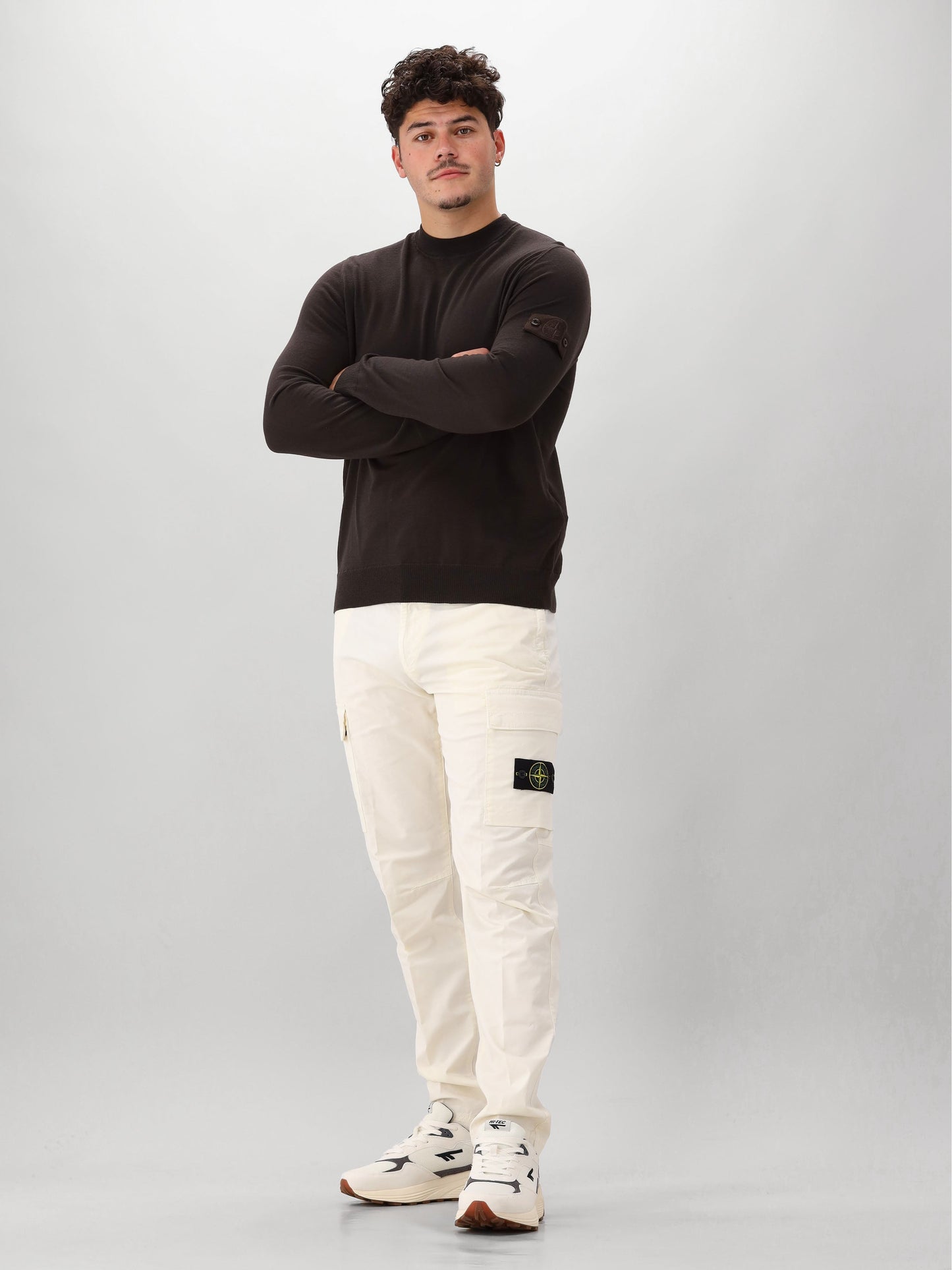 Stone Island Gebreide Trui Bruin Ghost