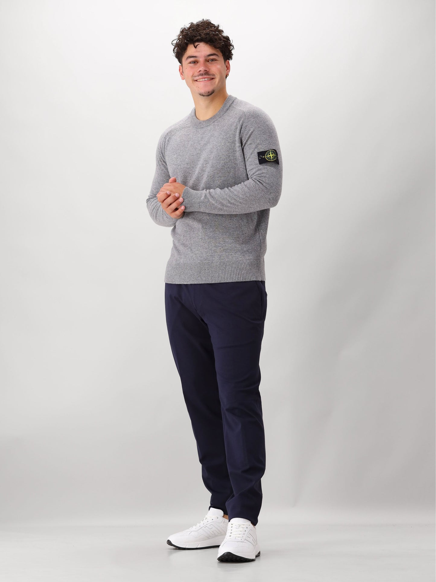 Stone Island Gebreide Trui Grijs