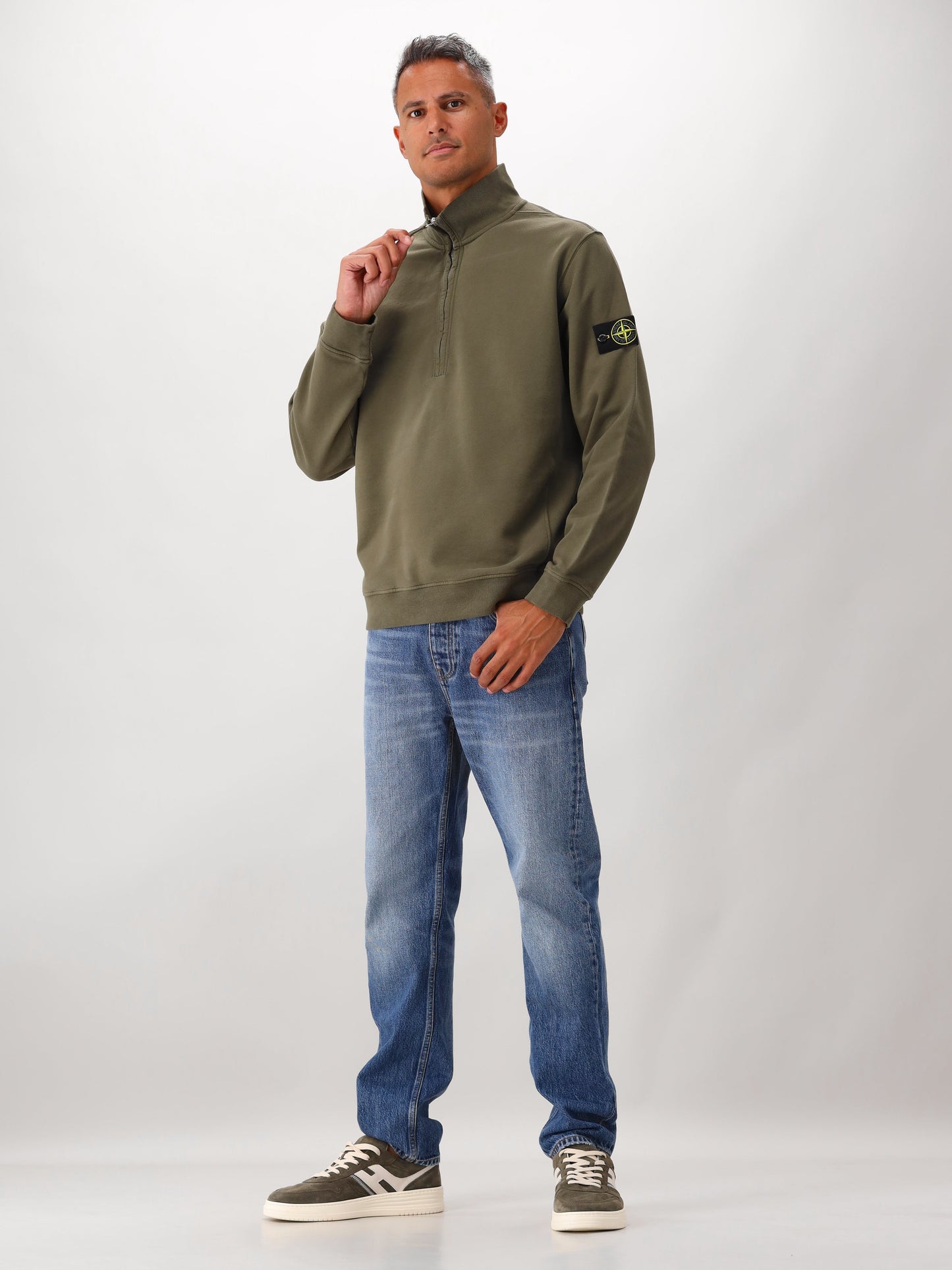 Stone Island Half Zip Groen