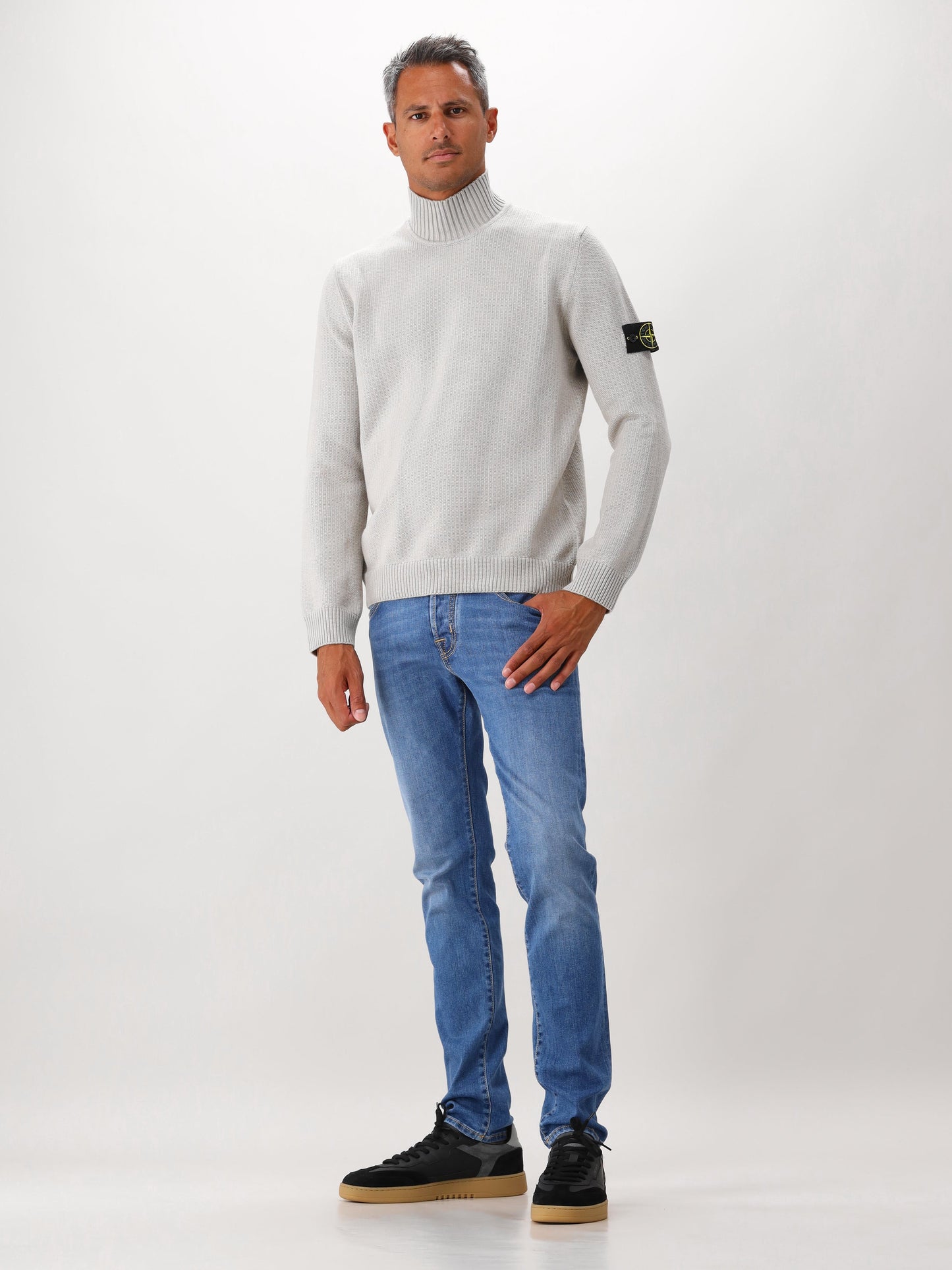 Stone Island Gebreide Trui Grijs