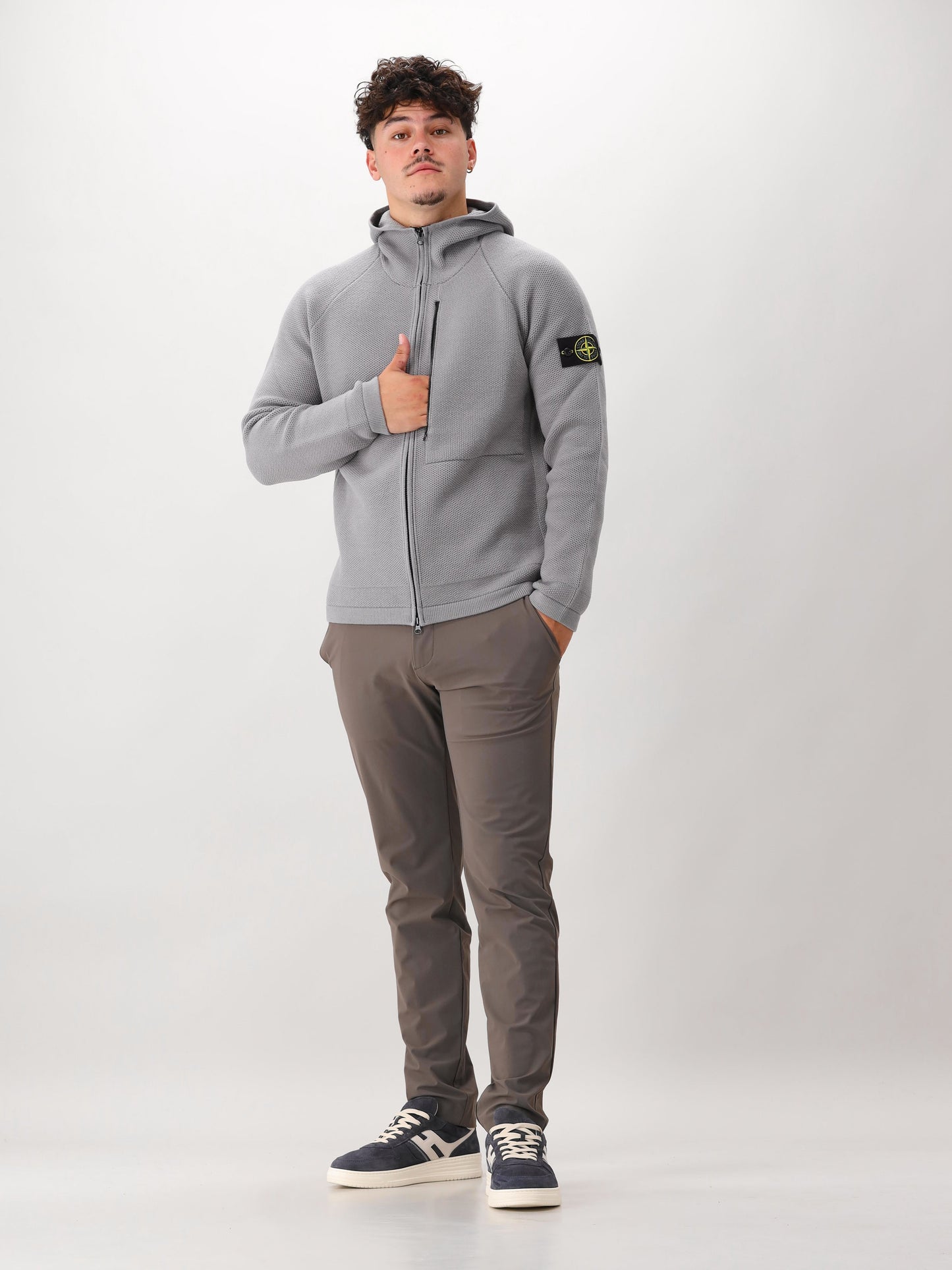 Stone Island Gebreide Vest Grijs