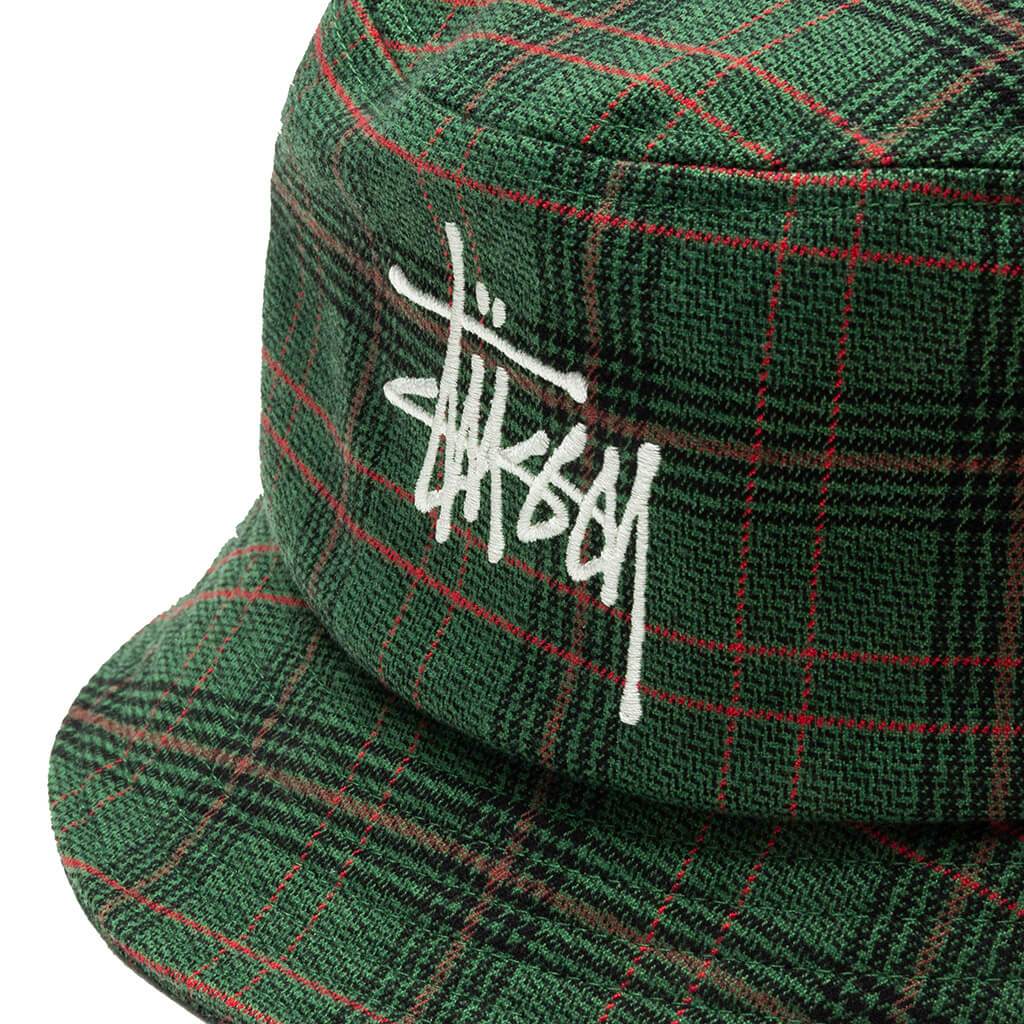 Big Logo Plaid Bucket Hat - Green