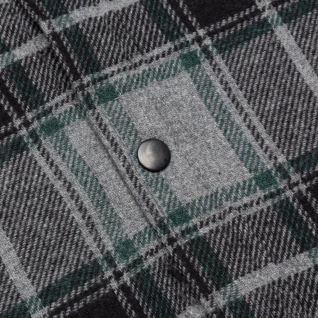 Max Plaid Quilted Shirt - Grey