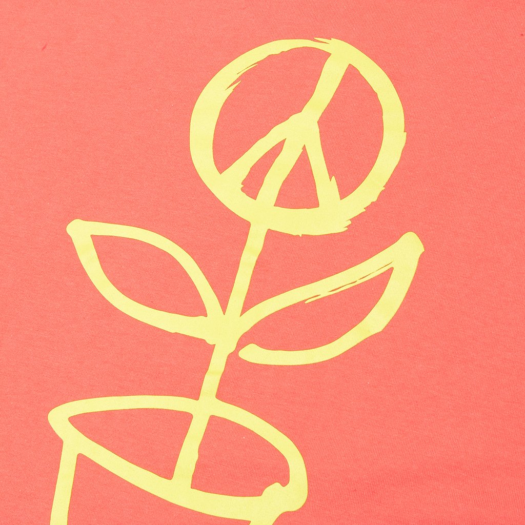 Peace Pot Tee - Pale Red