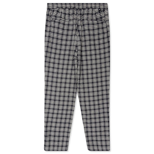 Plaid Linen Bryan Pant - Navy
