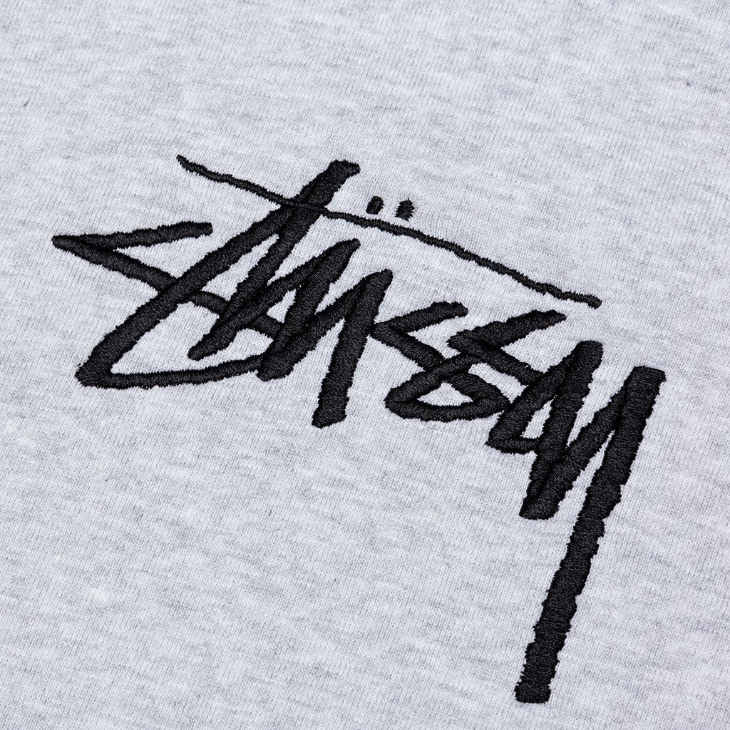 Stock Logo Applique Hoodie - Ash Heather