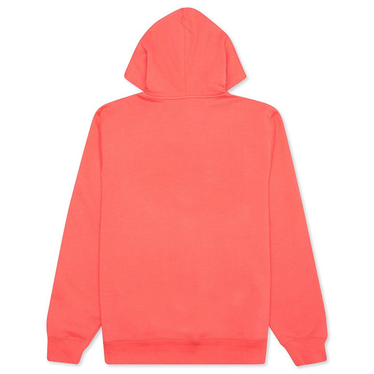 Stock Logo Applique Hoodie - Pale Red
