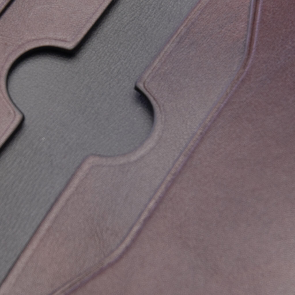 Folded Leather Wallet - Dark Brown