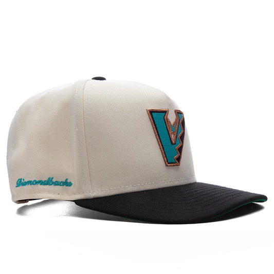 AZ Diamondbacks Upside Down Logo 9Fifty A-Frame Snapback - Chrome/Black