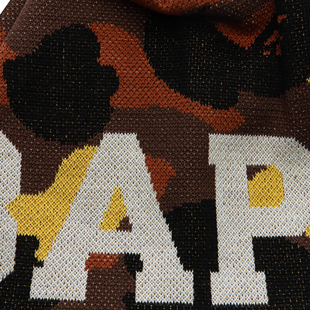1st Camo Knit Beanie - Orange