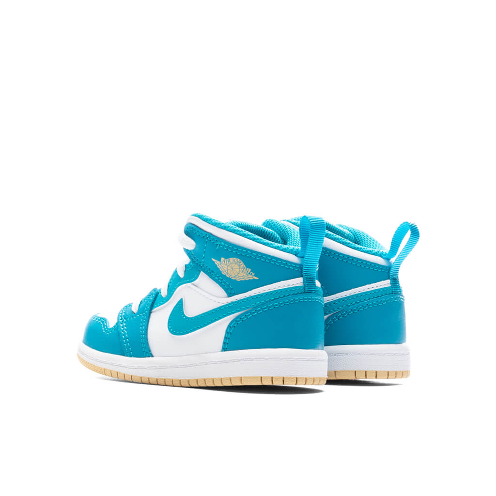 Jordan 1 Mid (TD) - Aquatone/Celestial Gold/White