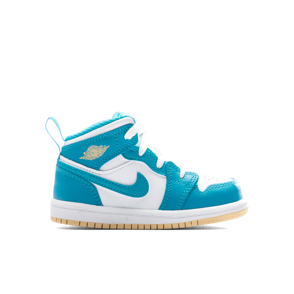 Jordan 1 Mid (TD) - Aquatone/Celestial Gold/White