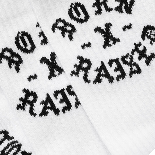 10 Toes Down Rocker Socks - White