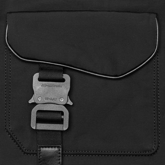 1017 9SM Asymmetrical Flat Pouch Shoulder Bag - Black