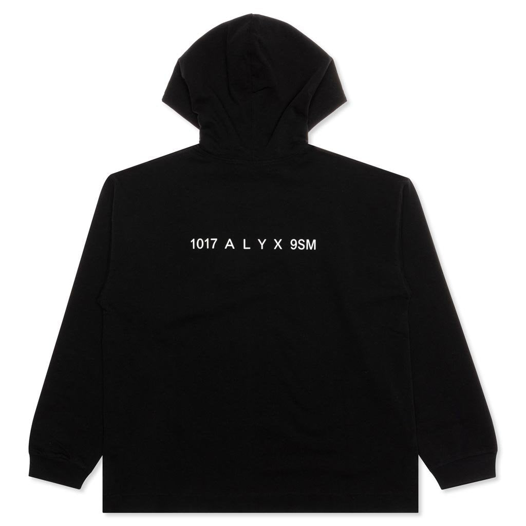 1017 9SM Hooded w/ Screen Prints Tee - Black