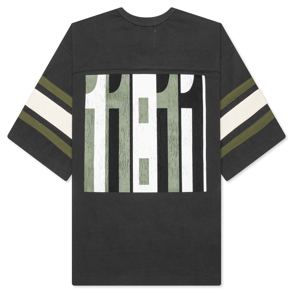 11:11 Football Top - Vintage Black