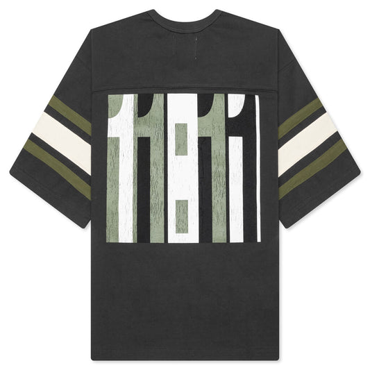 11:11 Football Top - Vintage Black