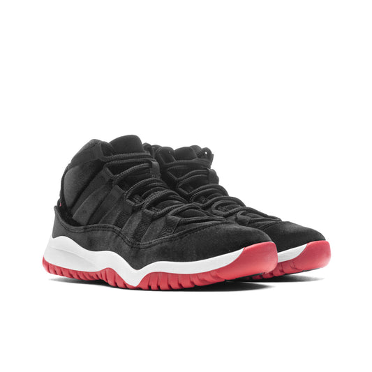 Jordan 11 Retro (PS) 'Bred Velvet'- Black/Gym Red/White
