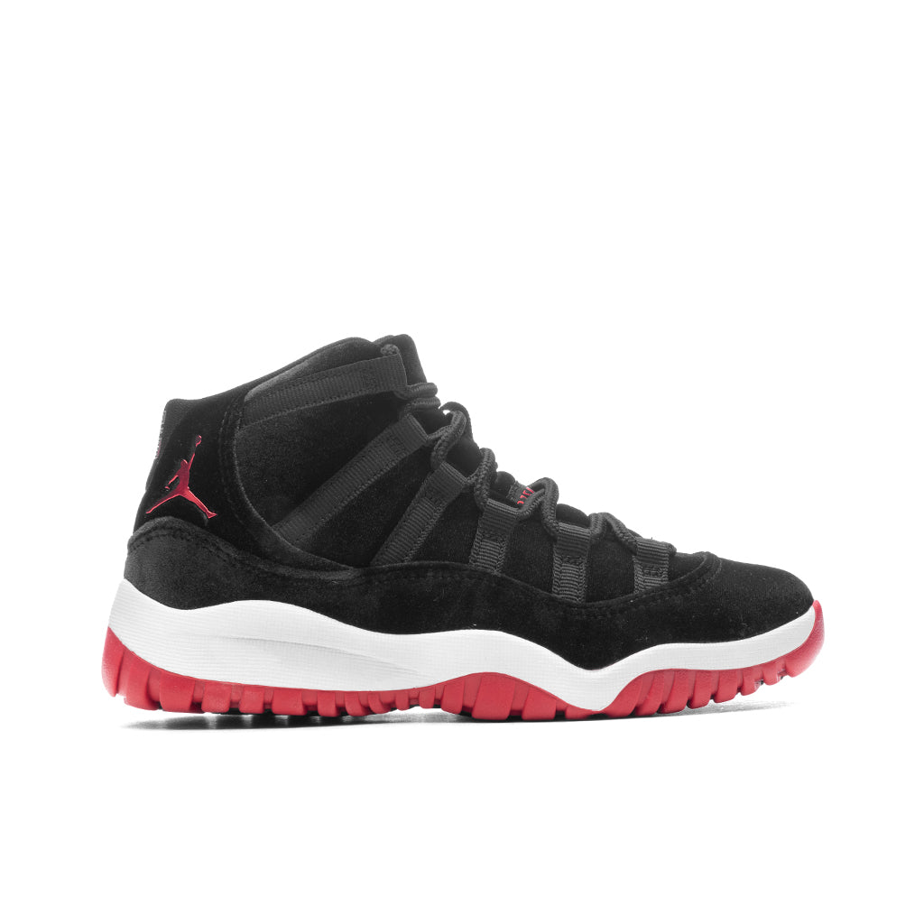 Jordan 11 Retro (PS) 'Bred Velvet'- Black/Gym Red/White