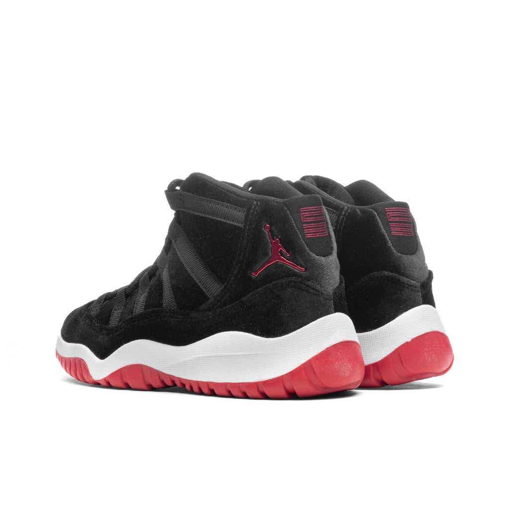 Jordan 11 Retro (PS) 'Bred Velvet'- Black/Gym Red/White