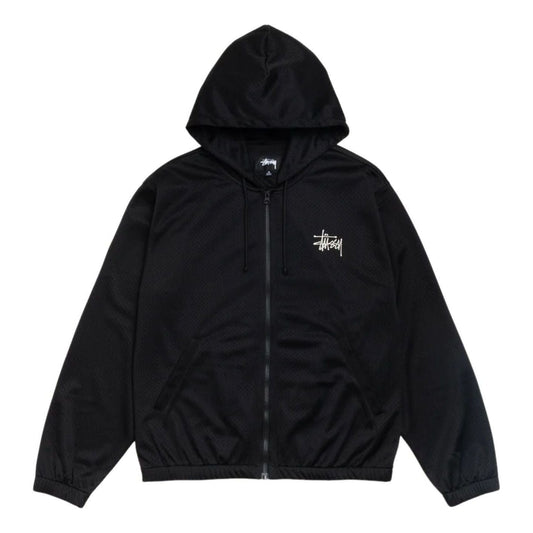 Stussy Athletic Mesh Zip Hoodie 'Black' 1140391-BLAC