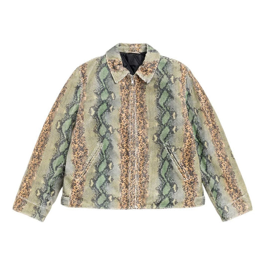 Stussy Garage Jacket Leather 'Snake' 115927-SNAK