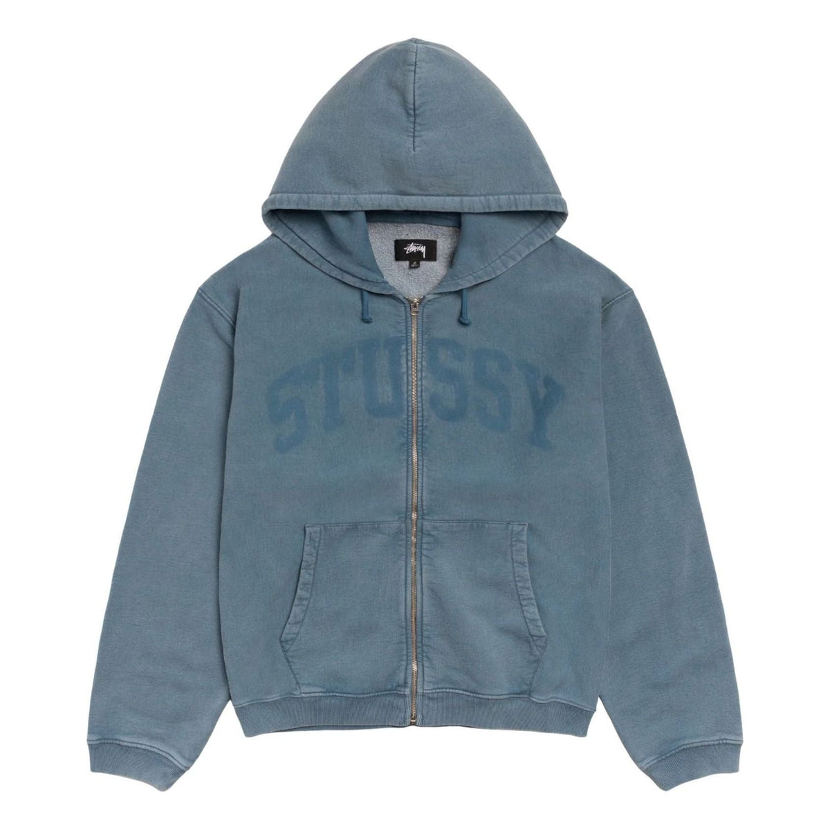Stussy Faded Graphic Zip Hoodie 'Washed Navy' 118553-WANV