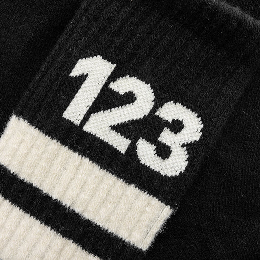 123 Socks - Black/White