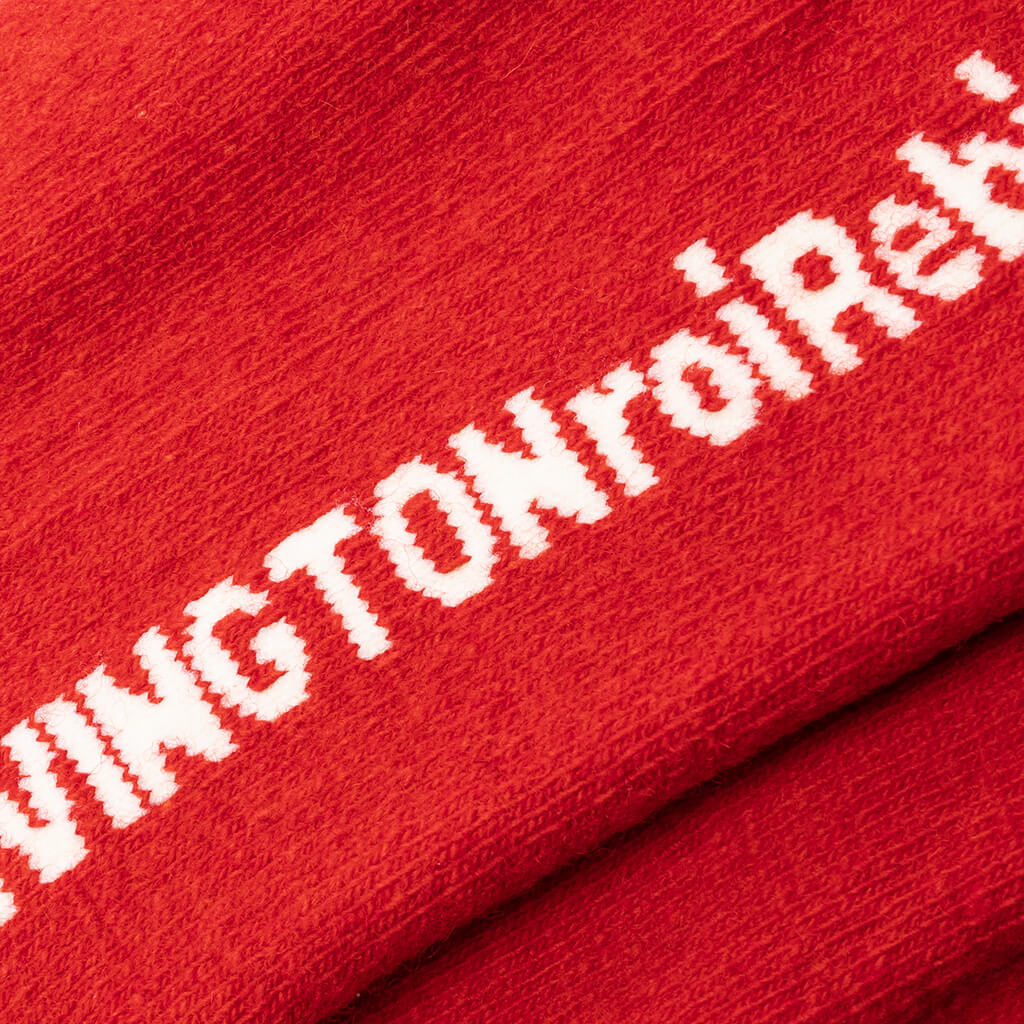 123 Socks - Red/Vintage White