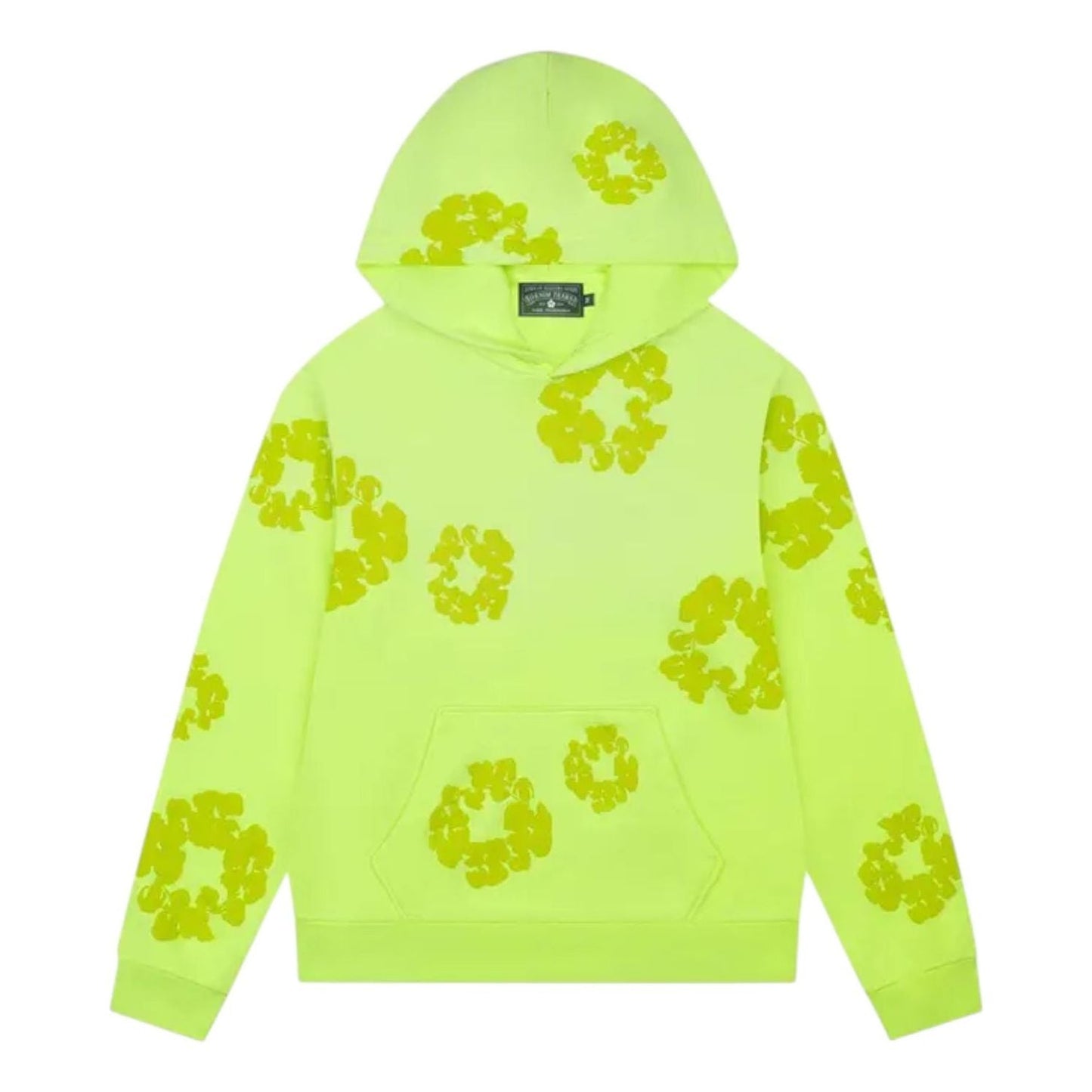 Denim Tears Mono Cotton Wreath Hoodie 'Neon Green' SS25THD0642