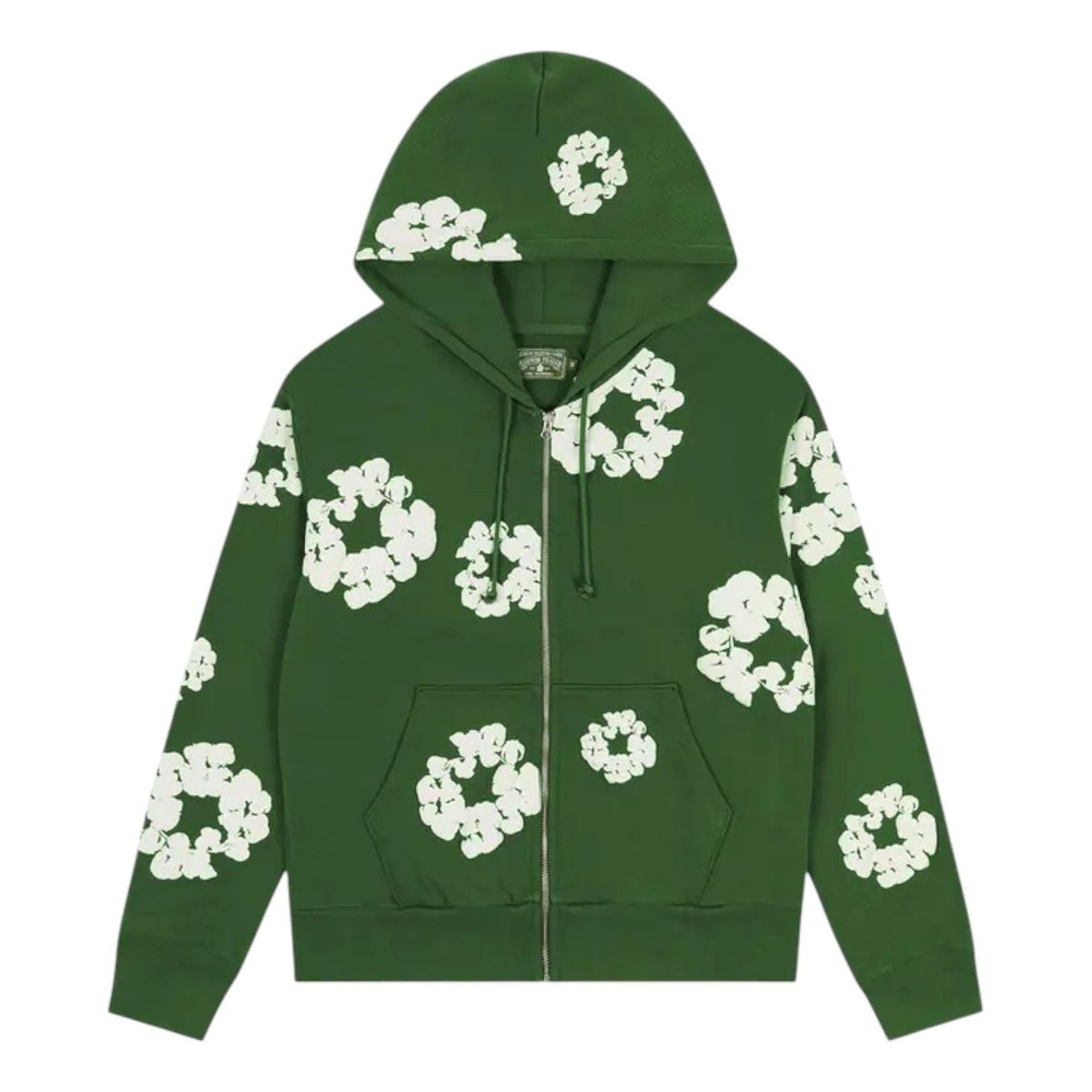 Denim Tears Cotton Wreath Zip Hoodie 'Green' SS25TZH11412041