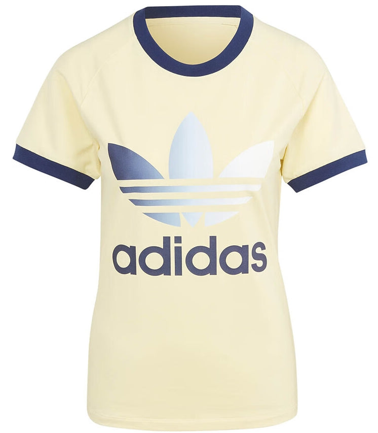 (WMNS) adidas Originals Gradient Trefoil Cali T-Shirt Asia Sizing 'Yellow Black' IR6036