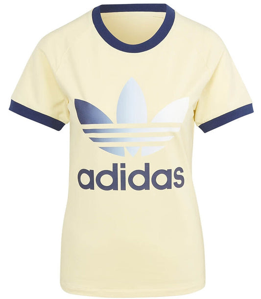 (WMNS) adidas Originals Gradient Trefoil Cali T-Shirt Asia Sizing 'Yellow Black' IR6036