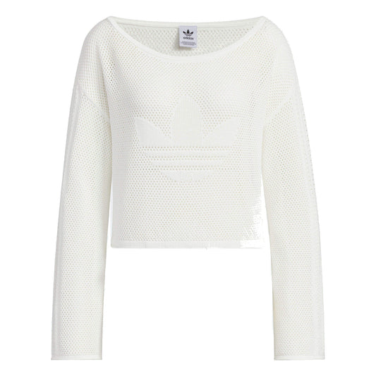 (WMNS) adidas Summer Knit Sheer Long Sleeve Top Asia Sizing 'White' JI7043