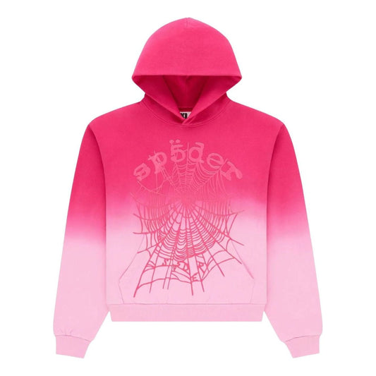 Sp5der OG Web Ombre Hoodie 'Pink' ST008SS26PNK