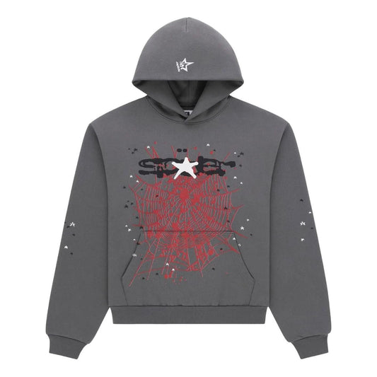 Sp5der Splat Punk Hoodie 'Slate' ST011SS26SLT