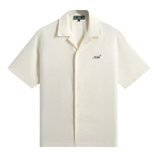 KITH Silk Cotton Thompson Camp Collar Shirt 'Sandrift' KHM031760-104