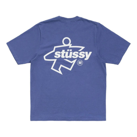 Stussy Surf Size T-Shirt Pigment Dyed 'Indigo' 1905180-INDI