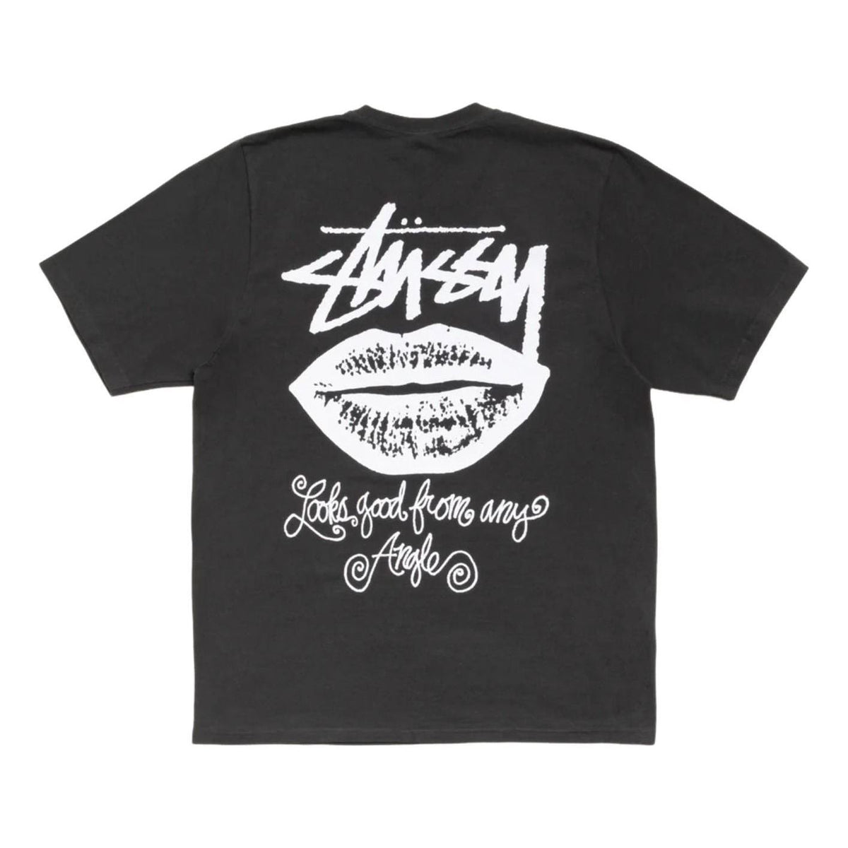 Stussy Any Angle T-Shirt Pigment Dyed 'Faded Black' 1905196-FADE