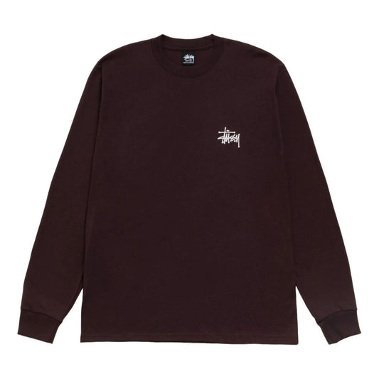 Stussy Basic Stussy Long Sleeve T-Shirt 'Chocolate' 1995000-CHOC