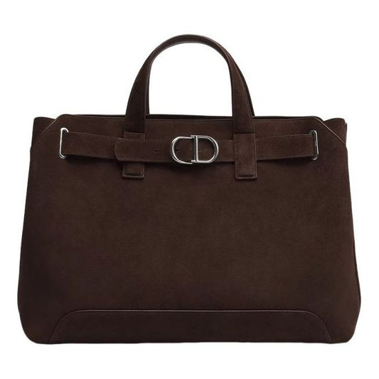 DIOR 26 Medium Dior Normandie Tote Bag 'Deep Brown' 1LLSH290OTU-H108