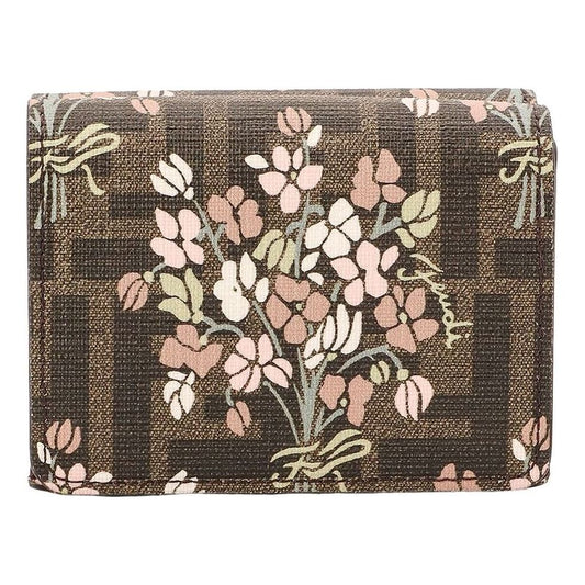 (WMNS) Fendi SS25 FF Tri-Fold Wallet Flower Bouquet 'Brown' 8M0480AURFF174H